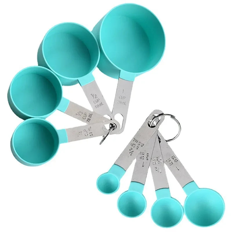 8-Piece Stainless Steel Measuring Cup and Spoon Set – Engraved Scale Markings for Precise Baking and Cooking