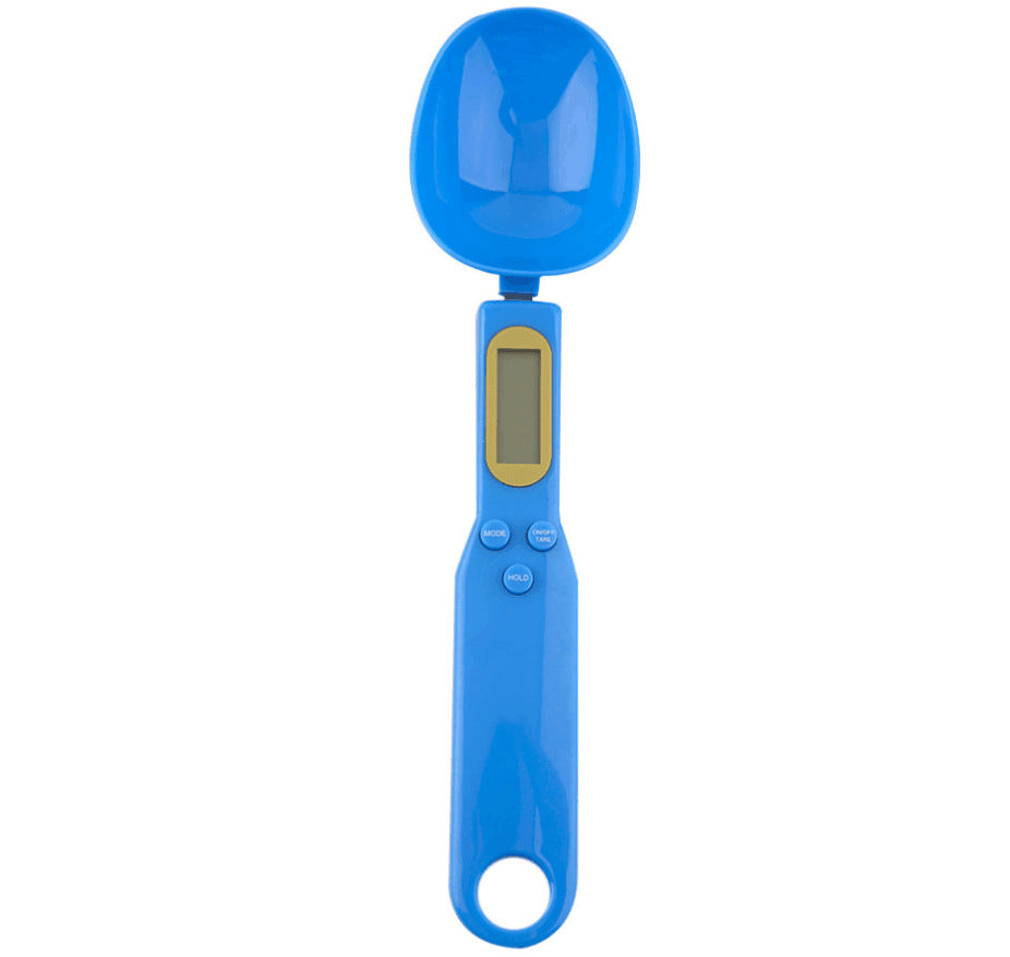Compact Kitchen Scale and Measuring Spoon for Accurate Weighing of Dry and Wet Ingredients