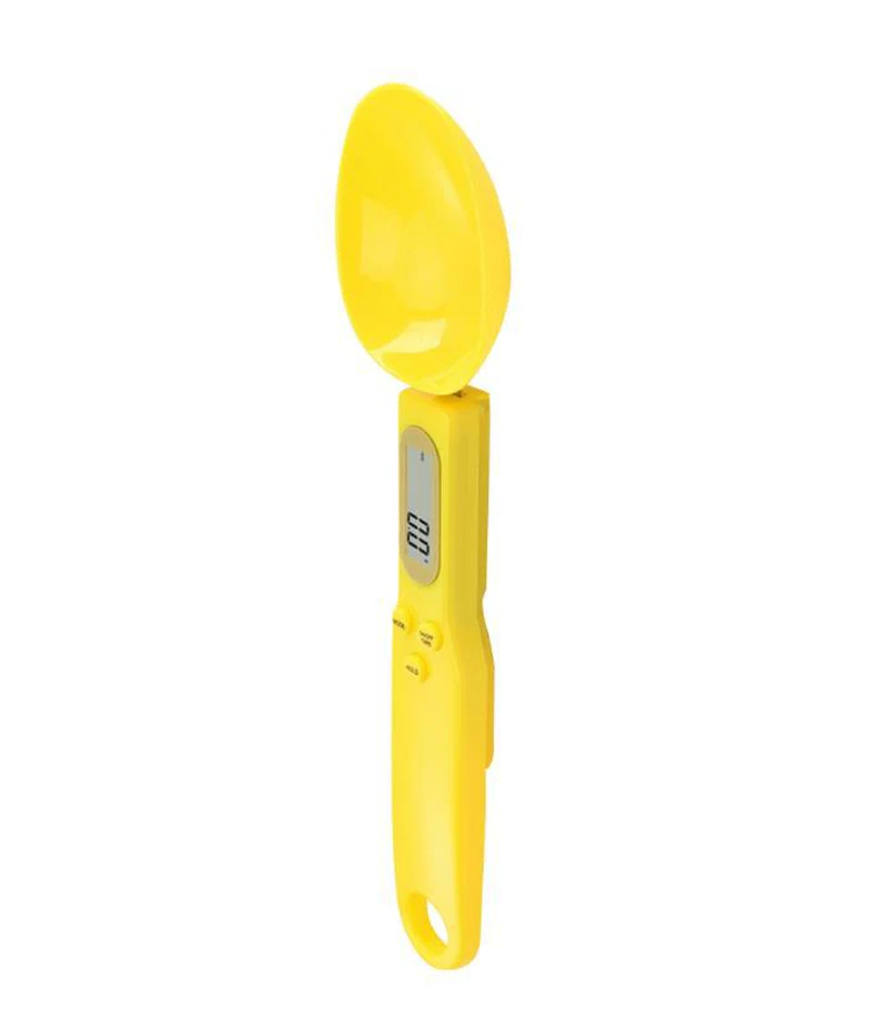Compact Kitchen Scale and Measuring Spoon for Accurate Weighing of Dry and Wet Ingredients