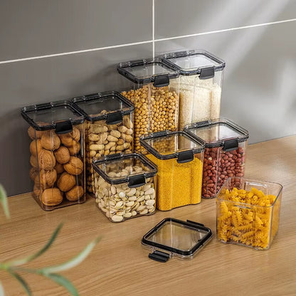 Airtight Food Storage Container with Locking Lid – Clear Pantry Canister for Dry Goods, Grains & Snacks