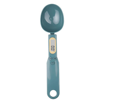 Compact Kitchen Scale and Measuring Spoon for Accurate Weighing of Dry and Wet Ingredients