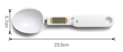 Compact Kitchen Scale and Measuring Spoon for Accurate Weighing of Dry and Wet Ingredients