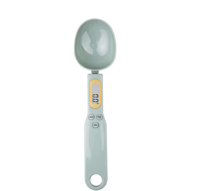 Compact Kitchen Scale and Measuring Spoon for Accurate Weighing of Dry and Wet Ingredients