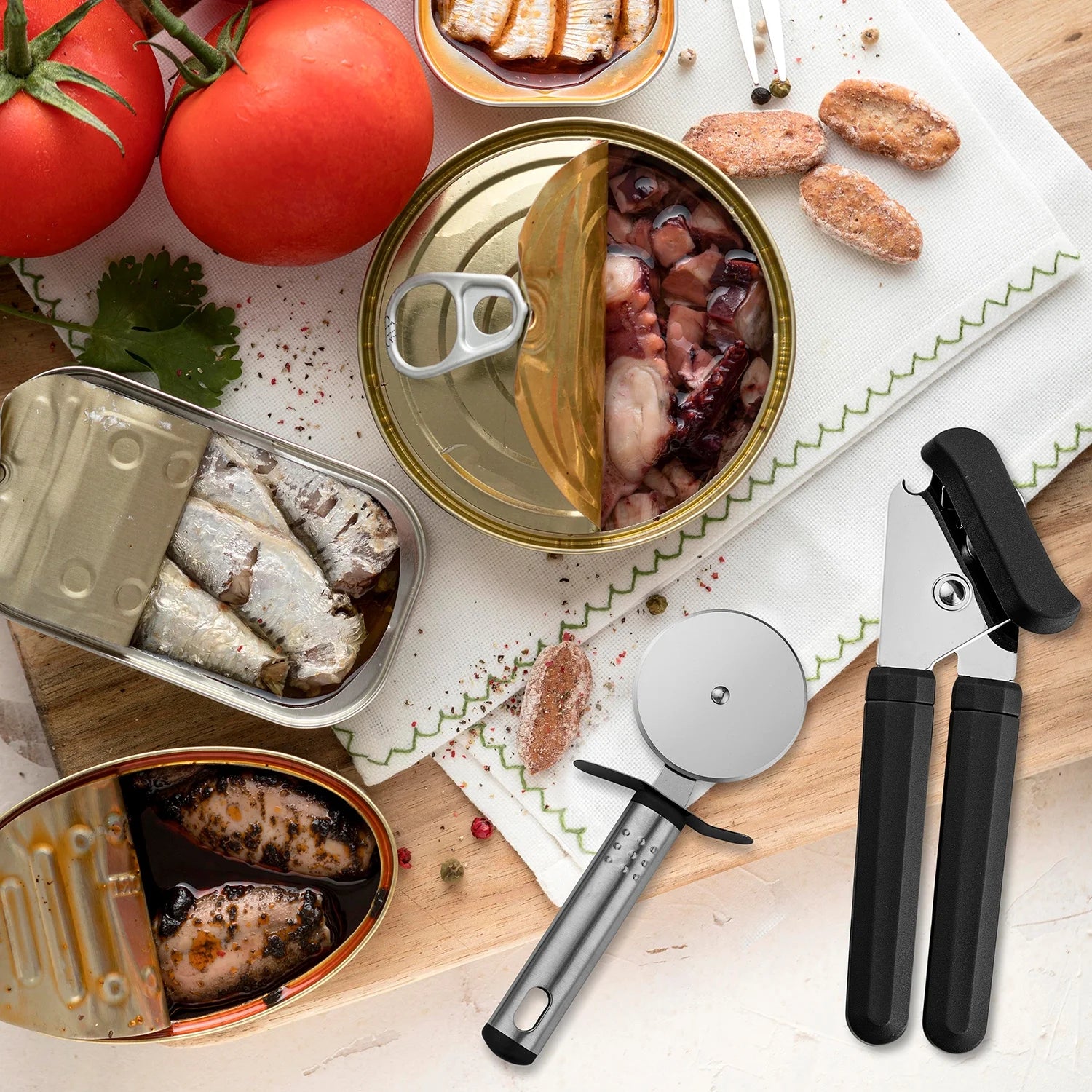 23-Piece Kitchen Utensil Set - Nylon and Stainless Steel Cooking Tools - Black Kitchen Starter Kit