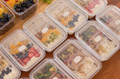 Latchlok Click Airtight Food Storage Containers, 4.3 Cup – Set of 2, Oat | Leakproof, Stackable, Tritan Plastic